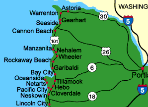 coast beach map oregon